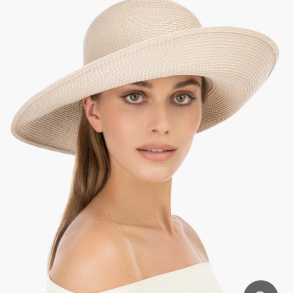 Eric Javits Women’s Packable Rollable Hamptons Straw Hat In Off White MSRP $275 - Picture 2 of 15